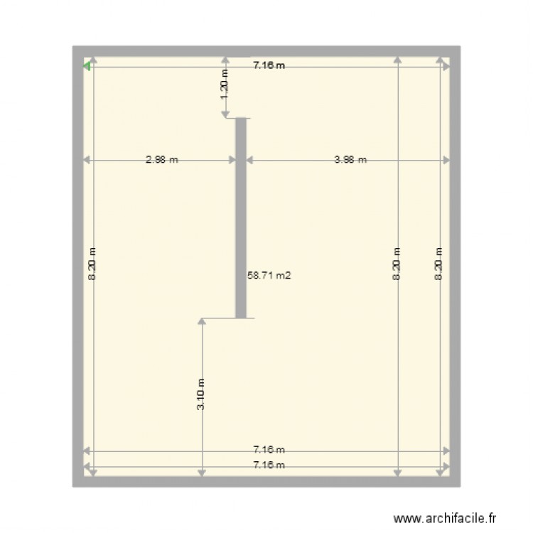 RDC en meusure. Plan de 0 pièce et 0 m2