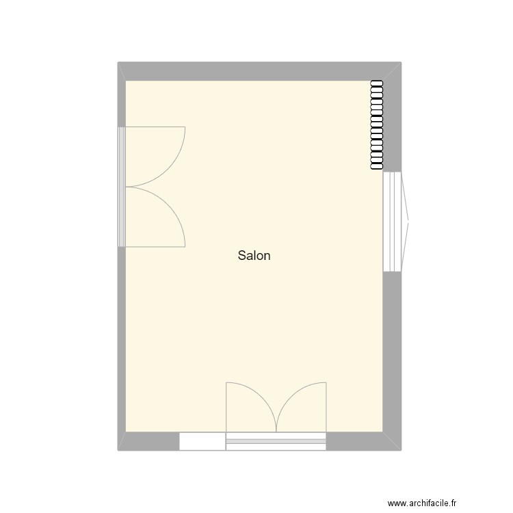 Plan à l'échelle fougères. Plan de 1 pièce et 18 m2