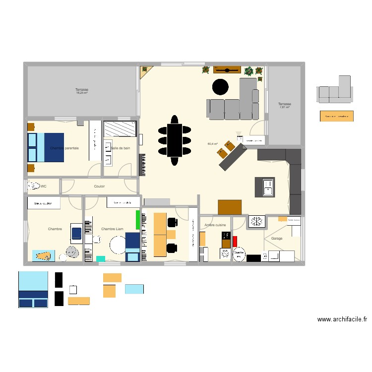 SAINTE EULALIE. Plan de 12 pièces et 150 m2