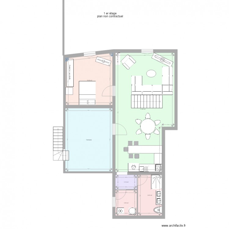 LABENNE 1 er étage. Plan de 0 pièce et 0 m2