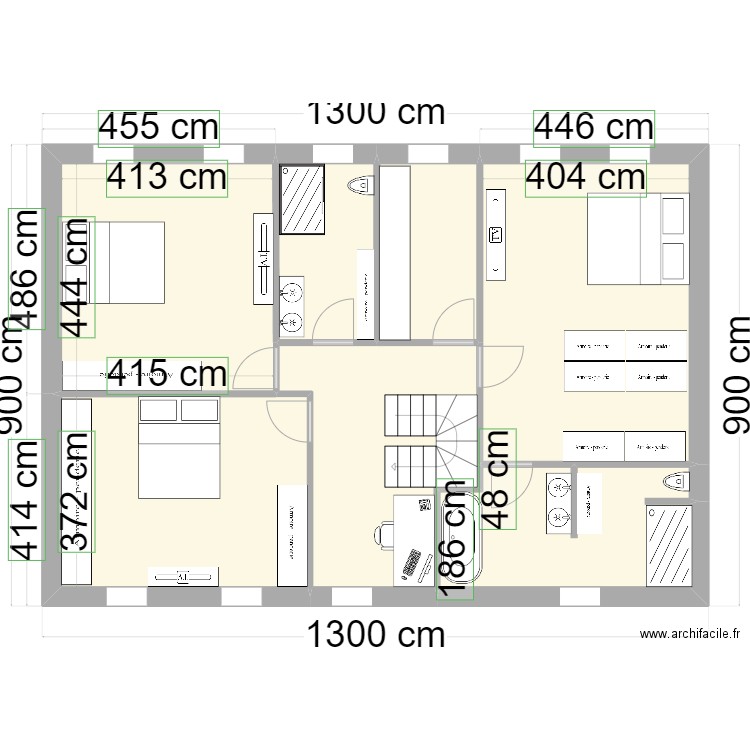 maison baijot haut 2. Plan de 7 pièces et 98 m2