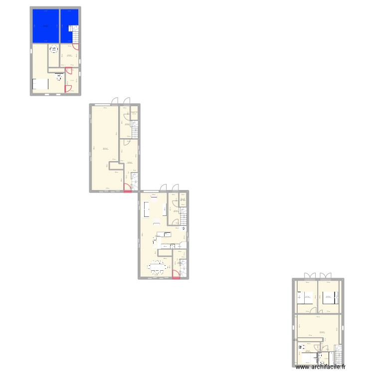 Version existante Maison. Plan de 0 pièce et 0 m2