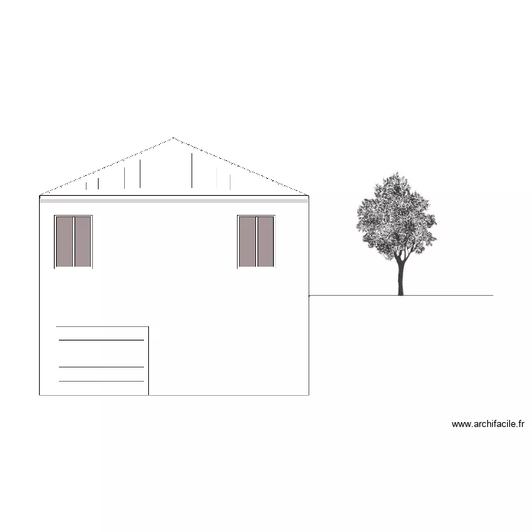 fa&ccedil;ade est. Plan de 