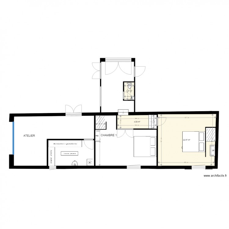 Aménagement Grange 2 Montoison 15. Plan de 0 pièce et 0 m2