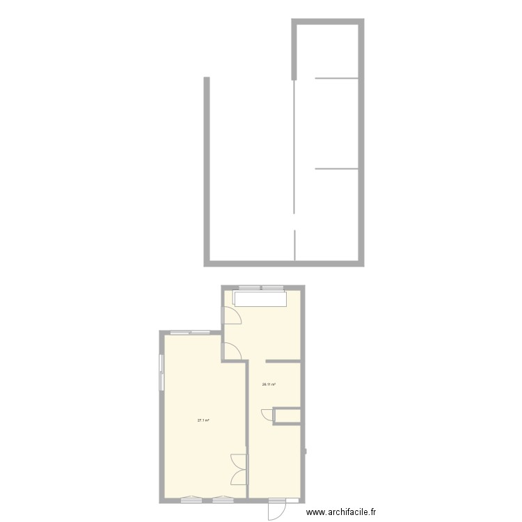 posée. Plan de 0 pièce et 0 m2