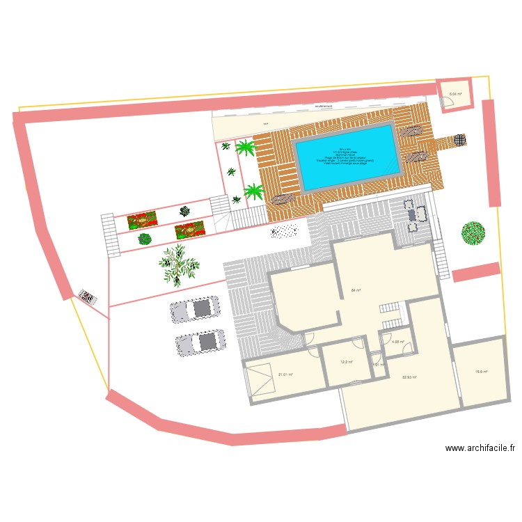 Agnelas piscine v4. Plan de 0 pièce et 0 m2