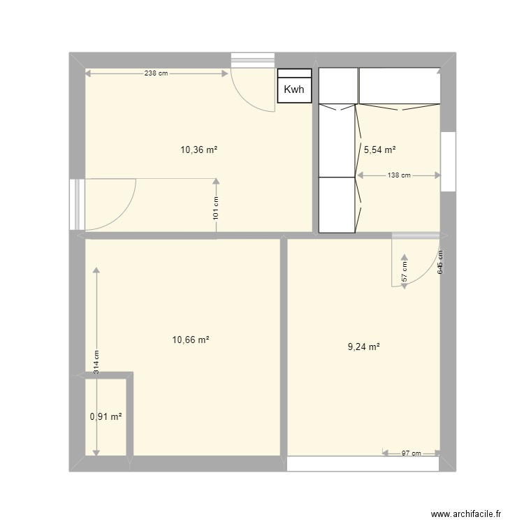 garage_5. Plan de 5 pièces et 37 m2