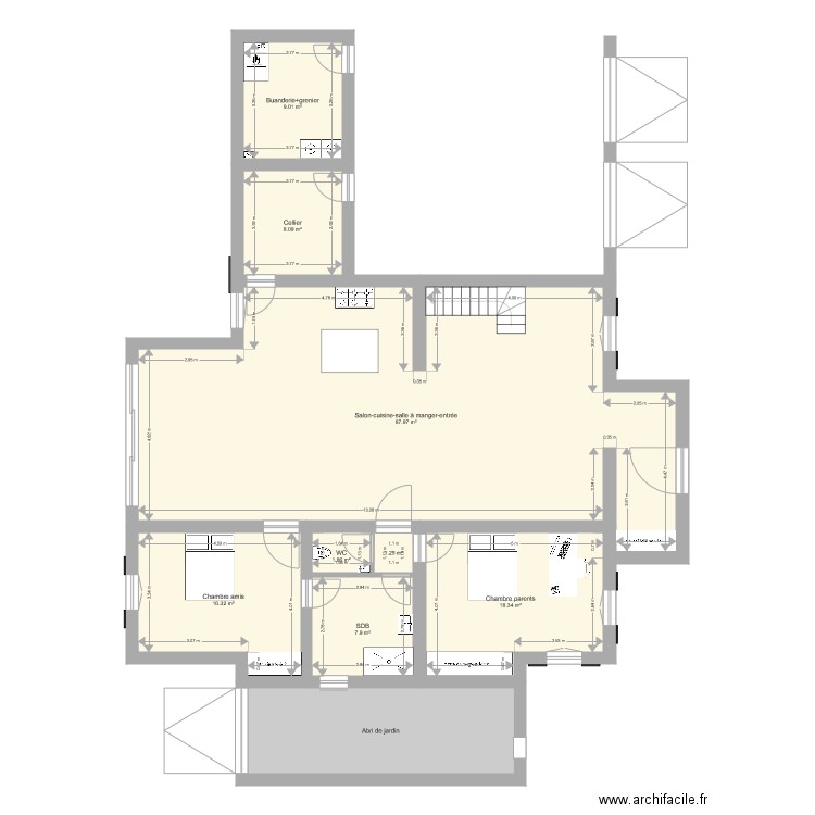 Plan RDC Maison 2. Plan de 0 pièce et 0 m2