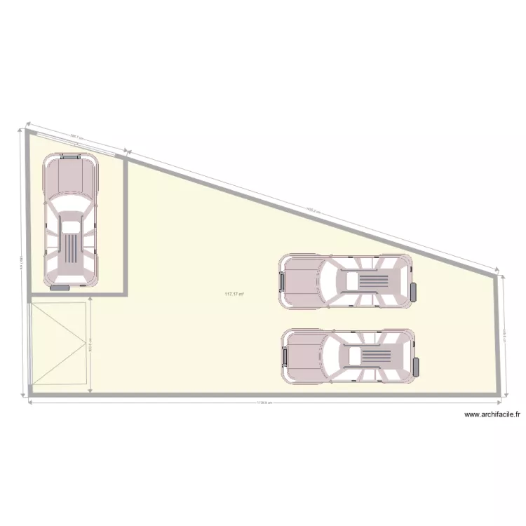 Terrain 127 m. Plan de 