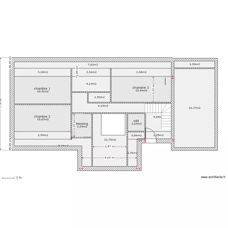 etage 4. Plan de 