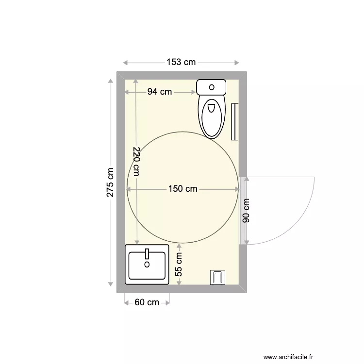 WC MJC GRAND CHARRAN. Plan de 