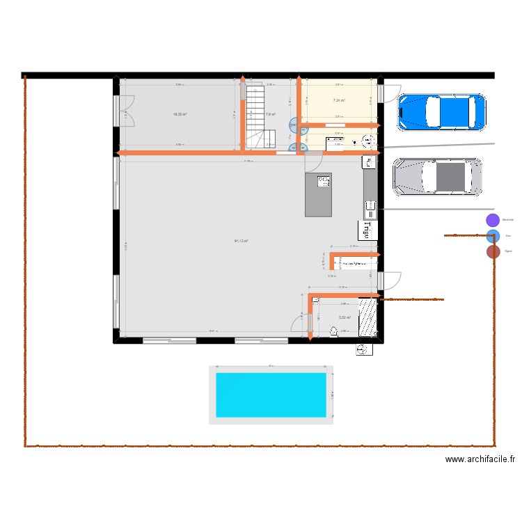 plein pied 12. Plan de 6 pièces et 134 m2