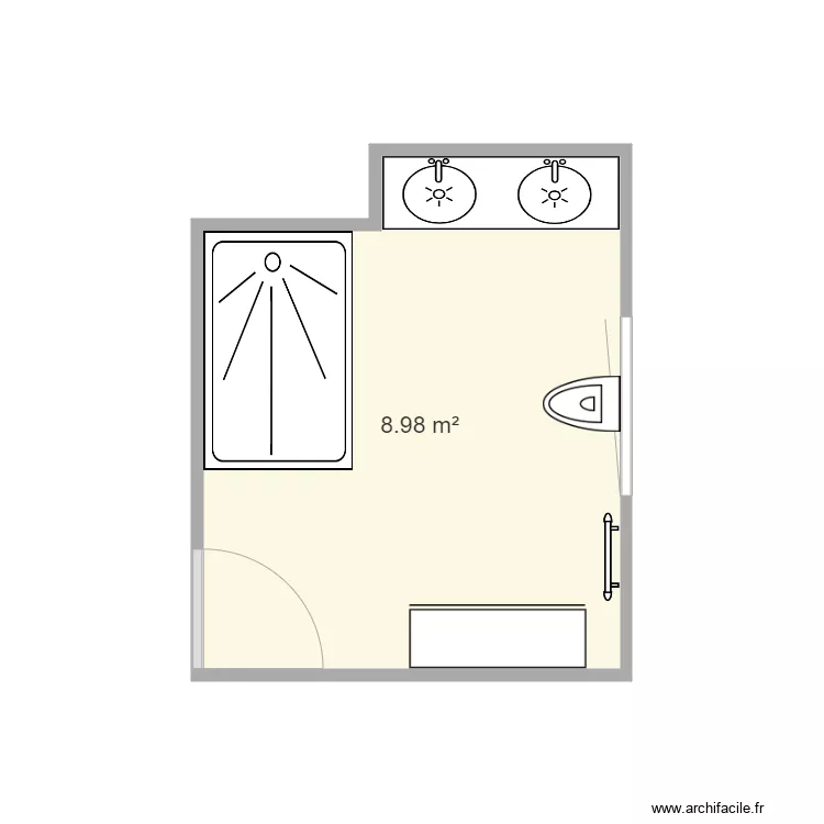 salle de baim. Plan de salle de baim. Plan de