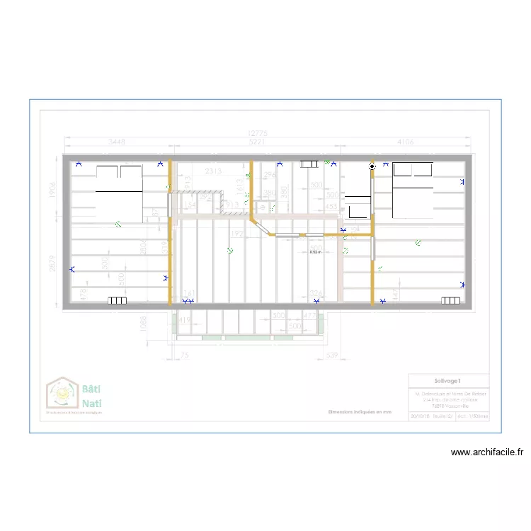 maison &agrave; jour  elec. Plan de 