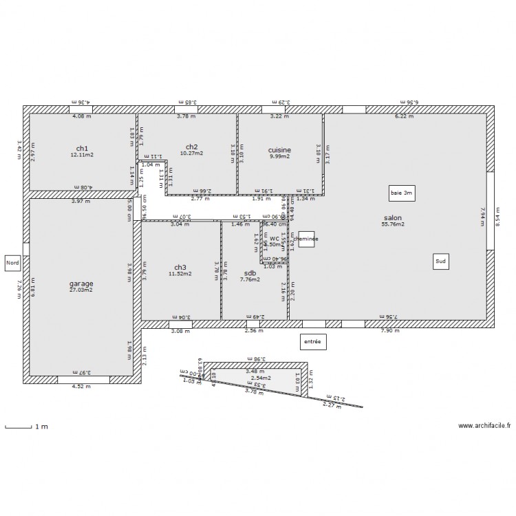 maison 95m2. Plan de 0 pièce et 0 m2