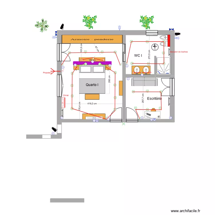 Chambre I. Plan de 