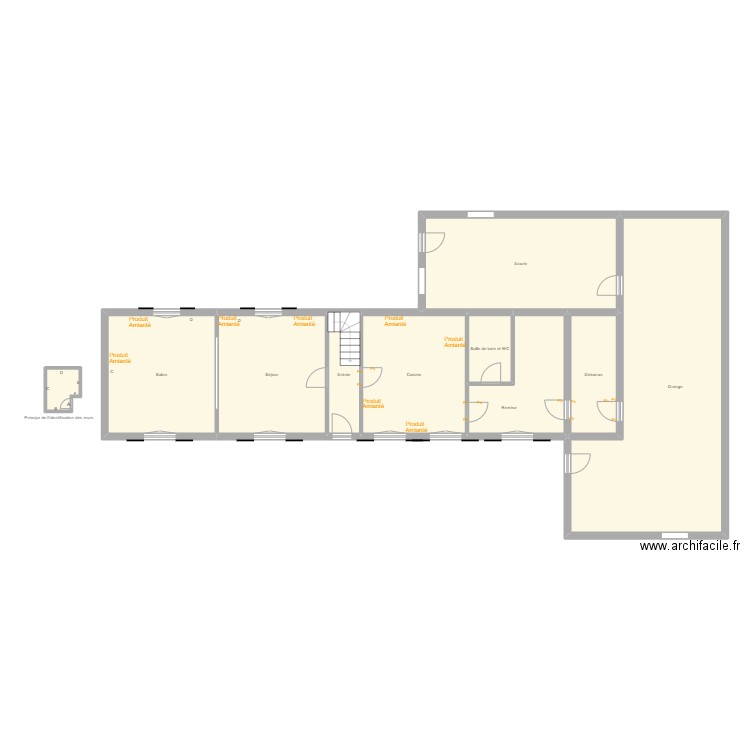 Croquis LOUTRE. Plan de 0 pièce et 0 m2