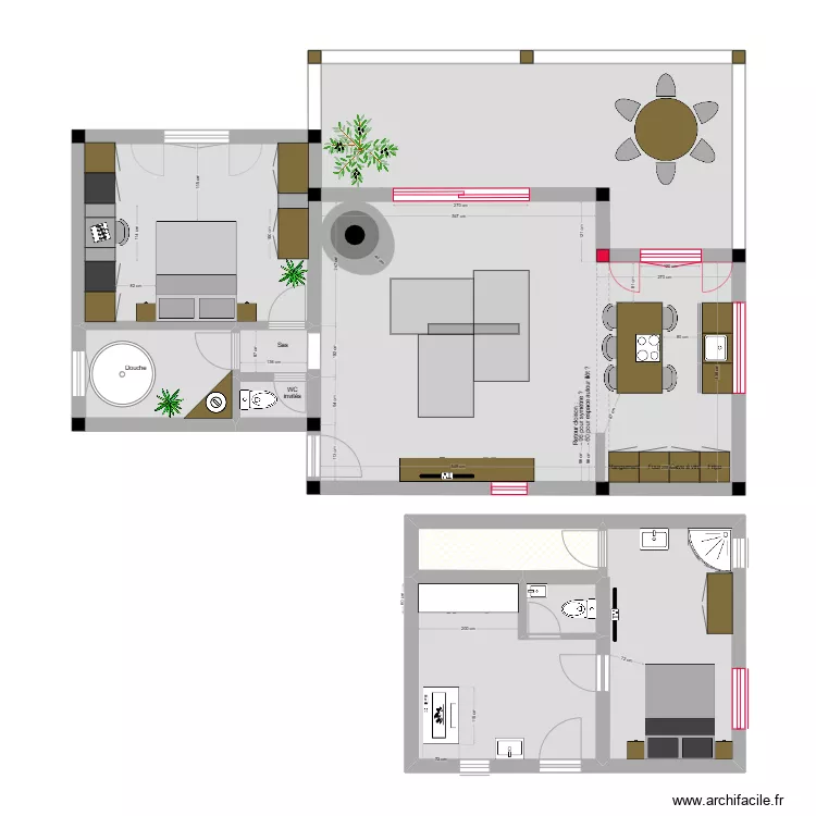 Seborga 1 chambre SDB ferm&eacute;e. Plan de 