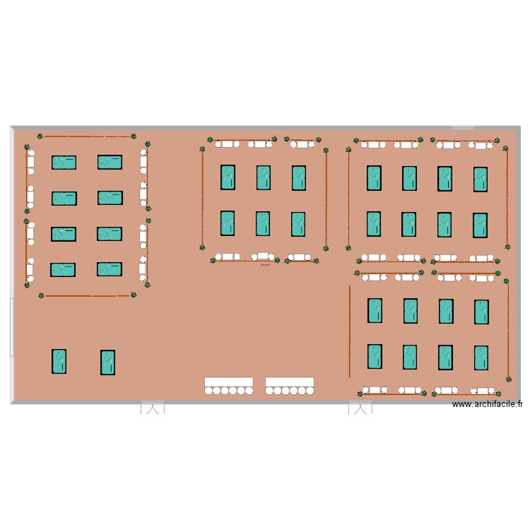Plan de salle Billard. Plan de 1 pièce et 1023 m2