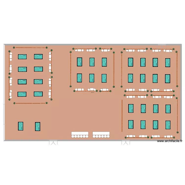 Plan de salle Billard. Plan de 