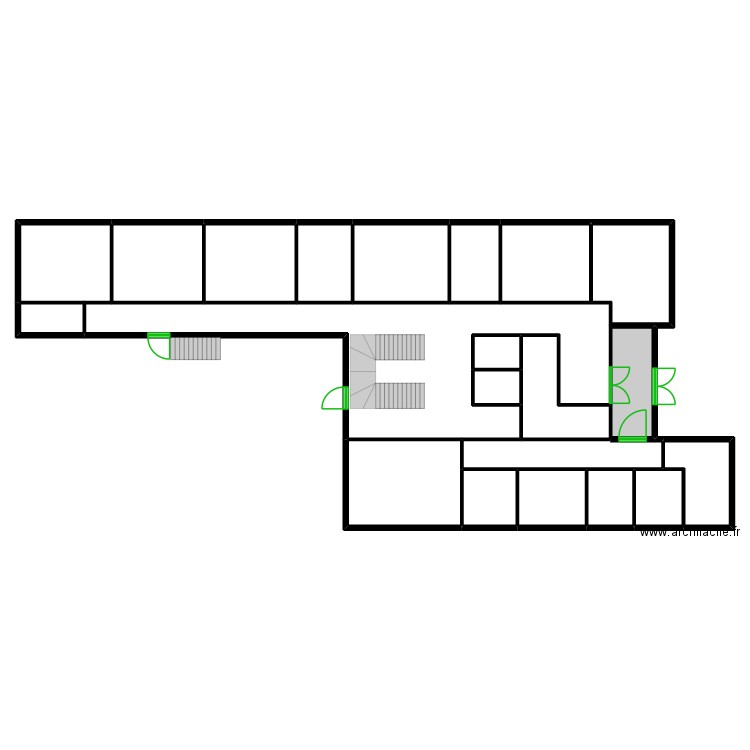 MSP RDC. Plan de 21 pièces et 400 m2