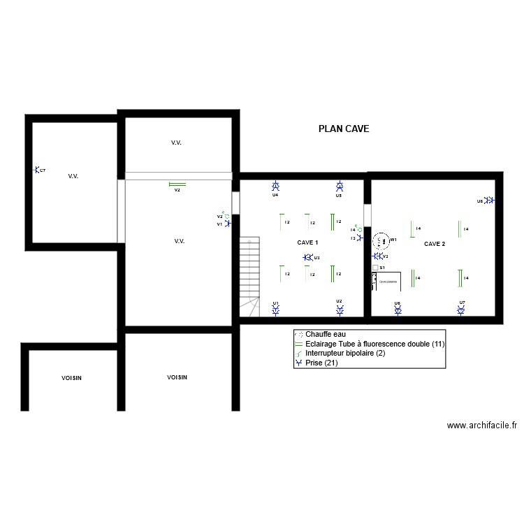 Plan cave Olivier Delvaux. Plan de 0 pièce et 0 m2