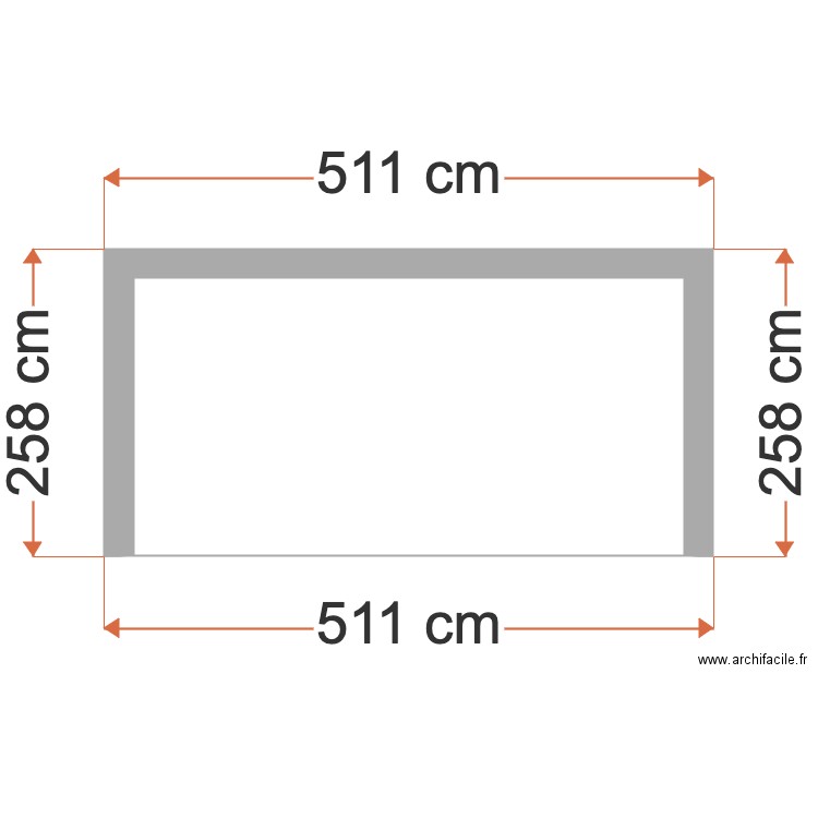 Vue coté. Plan de 0 pièce et 0 m2