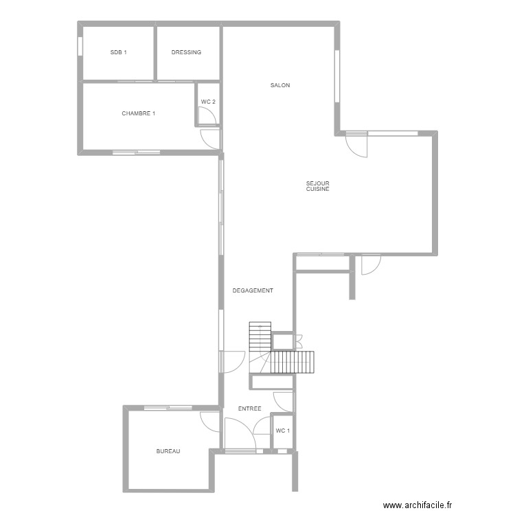 maison A . Plan de 10 pièces et 130 m2