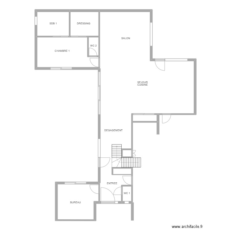 maison A . Plan de 0 pièce et 0 m2