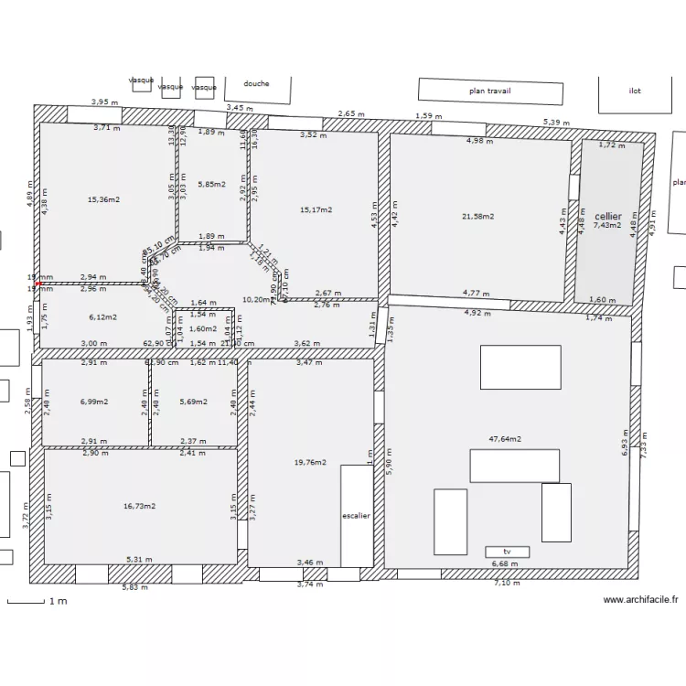 maison comps 2. Plan de 