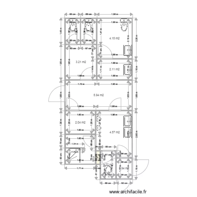 CMCAS SANITAIRES SALLE SAINT PIA. Plan de 