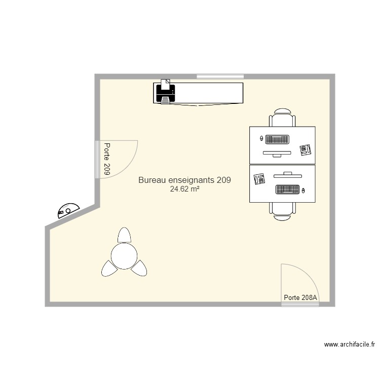 Bureau enseignant 209 g gym. Plan de 0 pièce et 0 m2