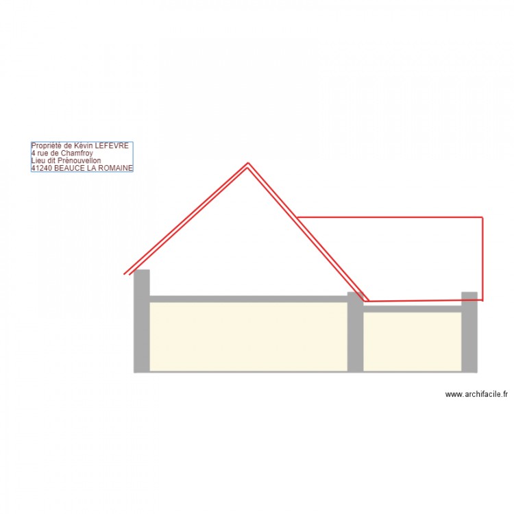 plan de coupe. Plan de 0 pièce et 0 m2