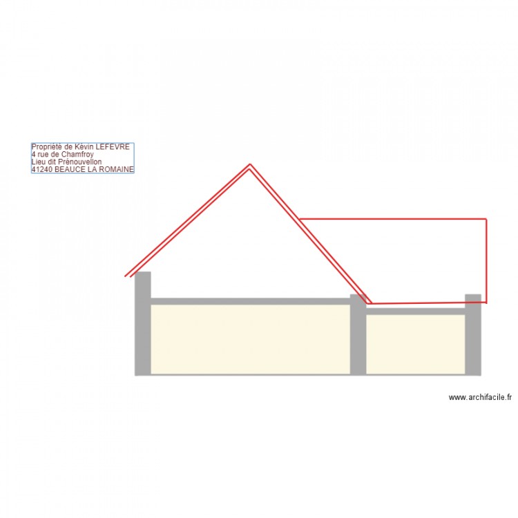 plan de coupe. Plan de 0 pièce et 0 m2