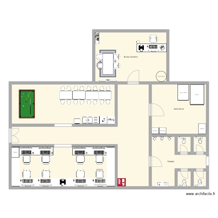 Plan Infrastructure. Plan de 10 pièces et 203 m2