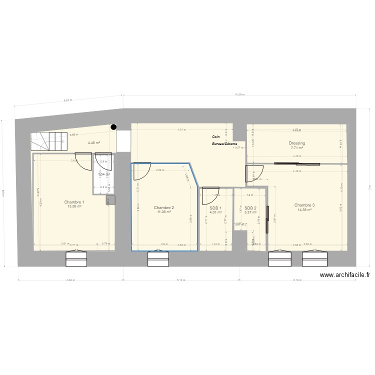 PJ2 sdb. Plan de 0 pièce et 0 m2