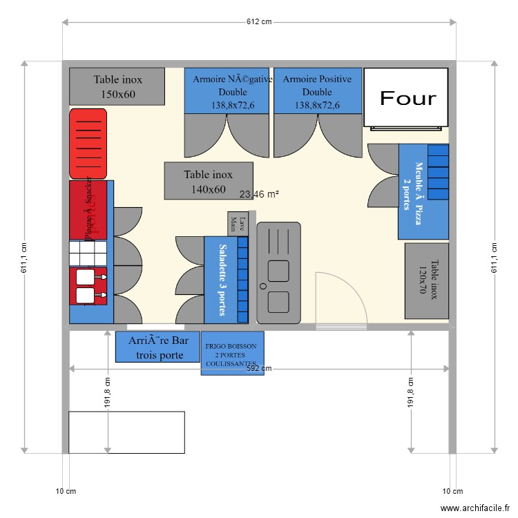 MEAUX. Plan de 1 pièce et 23 m2