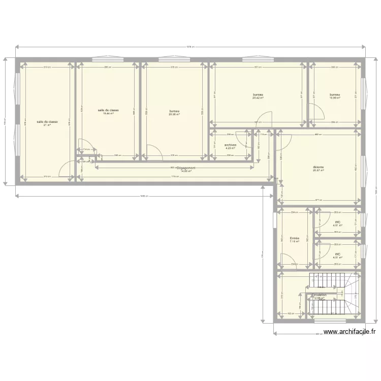 ATHIS 117 Fcois Mitt N7 EXISTANT CELULLE SEULE. Plan de ATHIS 117 Fcois Mitt N7 EXISTANT CELULLE SEULE. Plan de