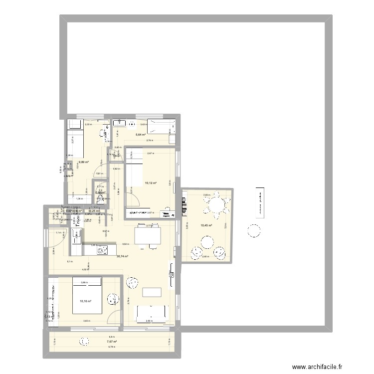 Javel POUR DEVIS BIS. Plan de 12 pièces et 86 m2