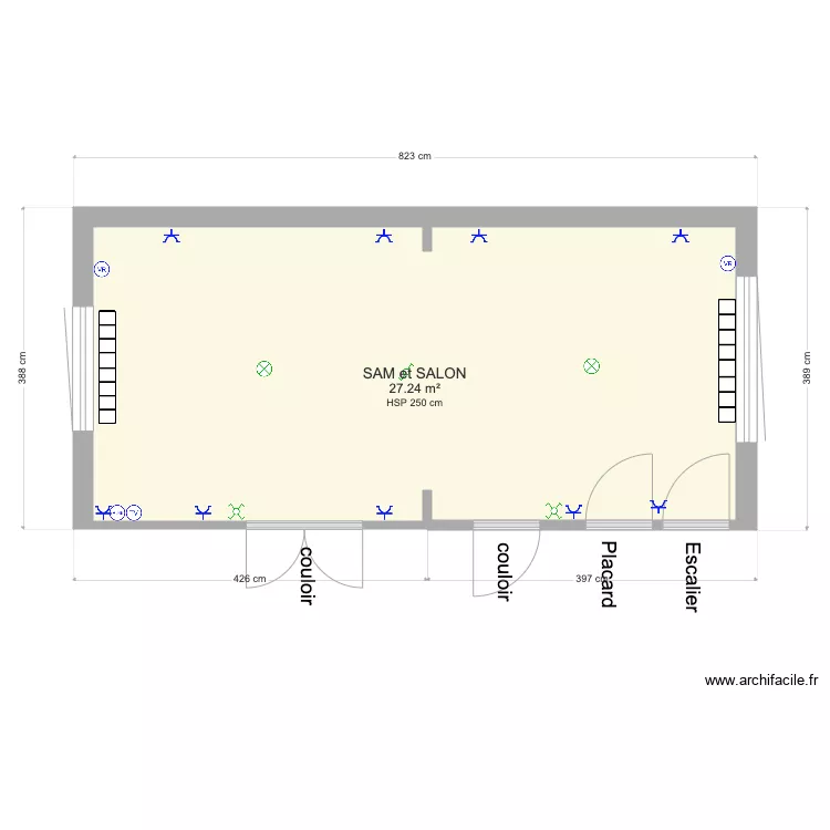 Maison Emanuel Salon et SAM. Plan de Maison Emanuel Salon et SAM. Plan de