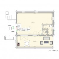 Plan Domaine du Courriou GreenCottages 3 chambres cuisine coursive 