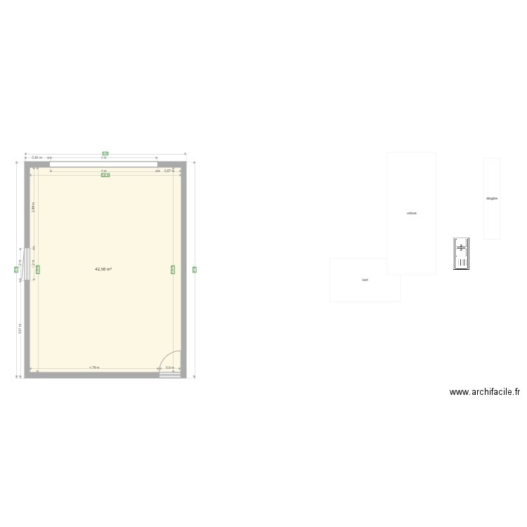 garage 50 M2. Plan de 0 pièce et 0 m2