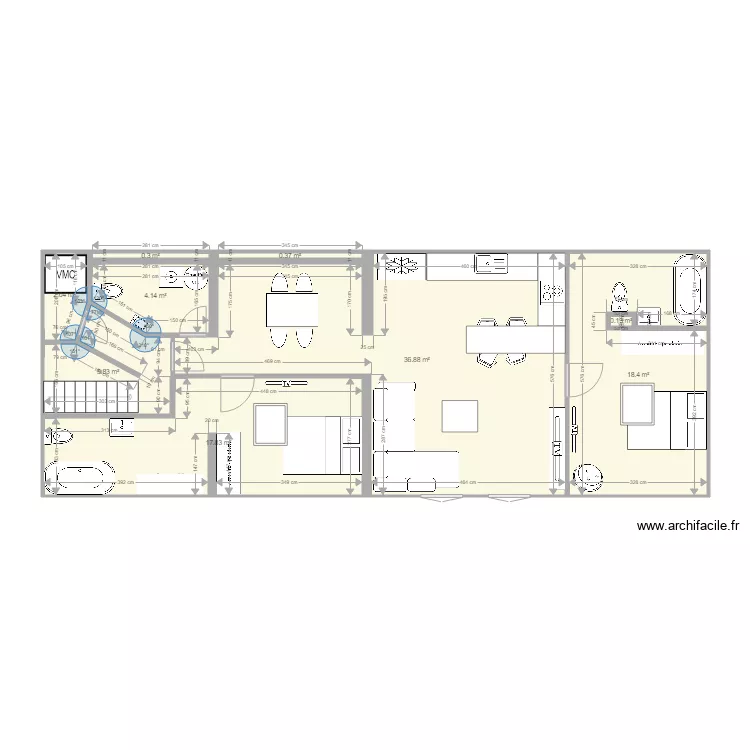 aiguile comble. Plan de 