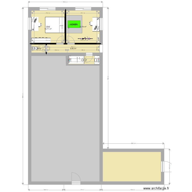  première phase. Plan de 0 pièce et 0 m2