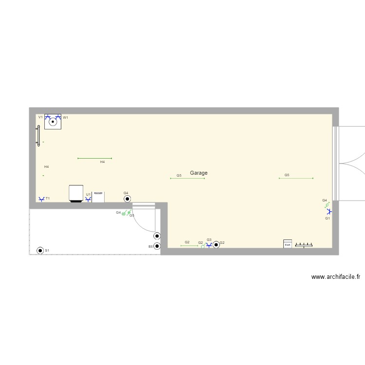 Garage électricité. Plan de 0 pièce et 0 m2