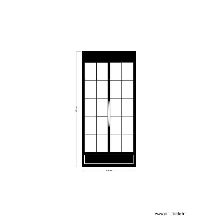 Porte Chambre 1. Plan de 0 pièce et 0 m2