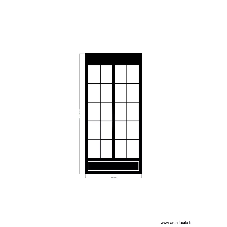 Porte Chambre 1. Plan de 