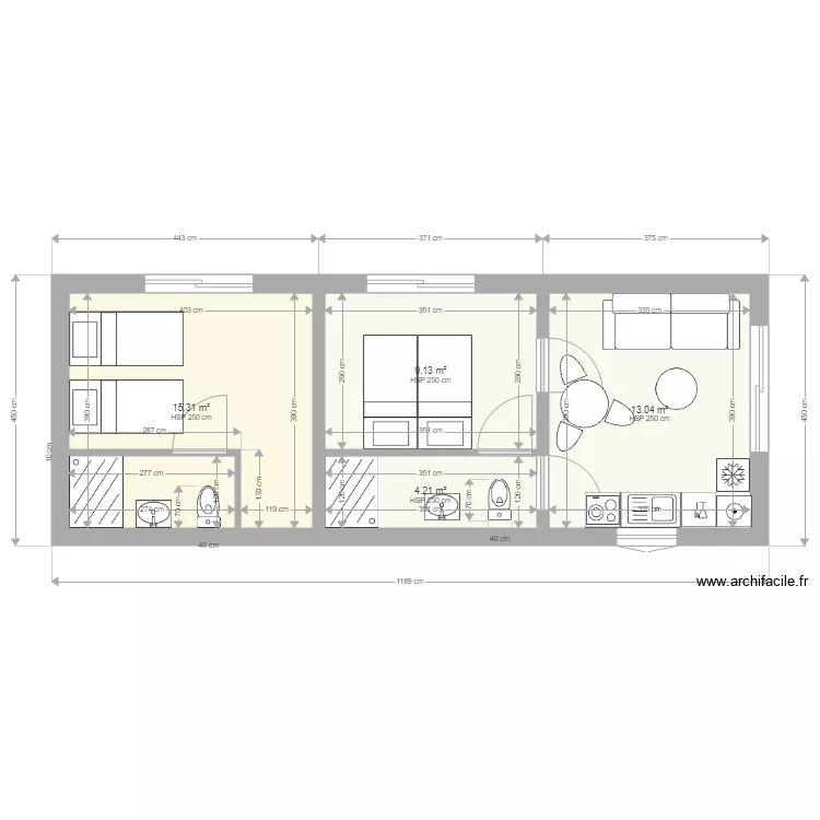 Cabane du circuit 2. Plan de 