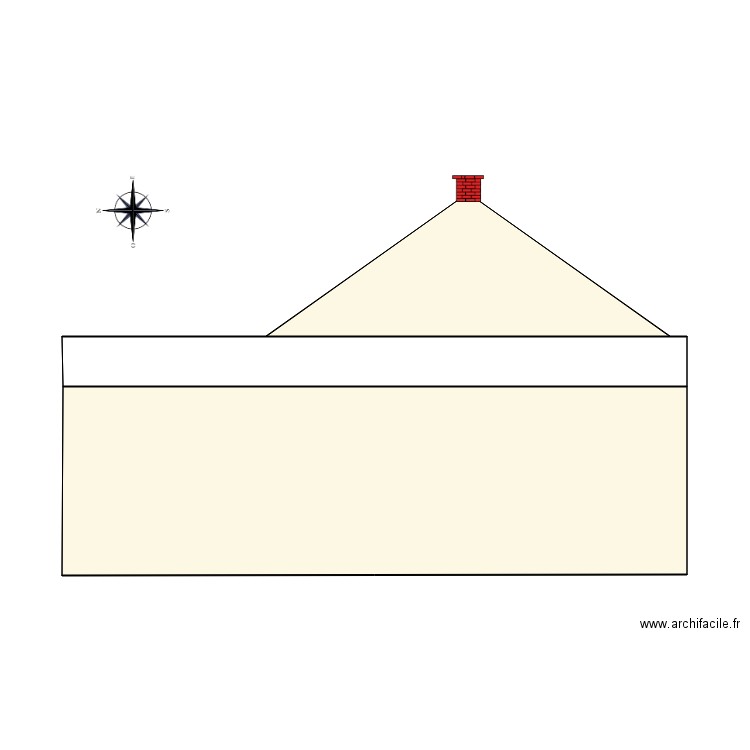 Pignon OUEST avant modification 2. Plan de 0 pièce et 0 m2