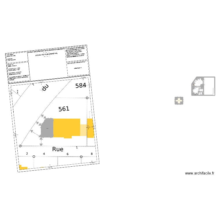 GODIN. Plan de 8 pièces et 180 m2